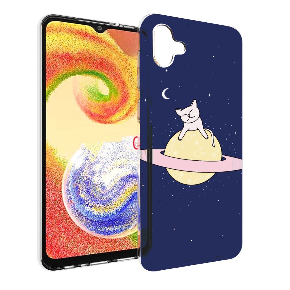 

Чехол MyPads котик на планете для Samsung Galaxy A04, Прозрачный, Tocco