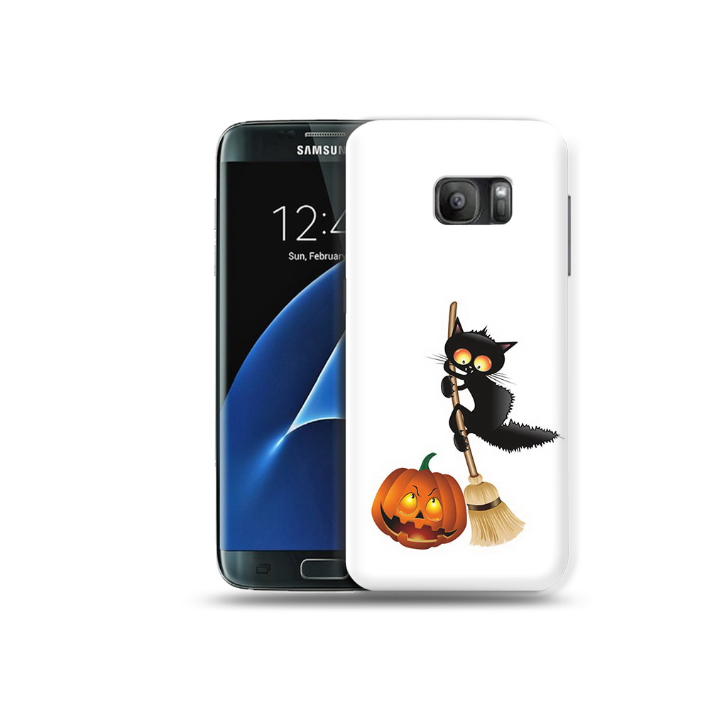 

Чехол MyPads Tocco для Samsung Galaxy S7 хэлуинский котик, Прозрачный, Tocco