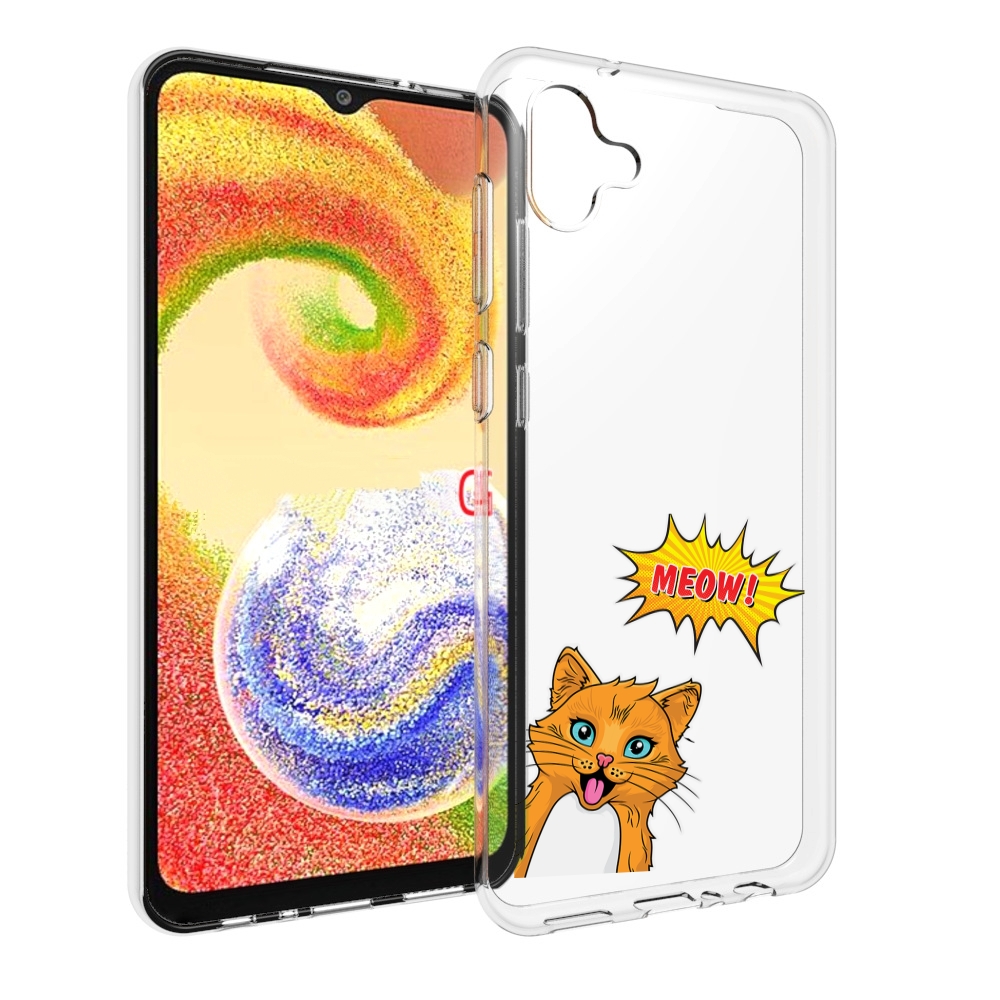 

Чехол MyPads кот-мяу детский для Samsung Galaxy A04, Прозрачный, Tocco