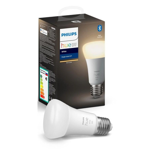 

Умная лампа Philips Hue Single Bulb E27 9Вт 806lm (упак.:1шт) (929001821618)