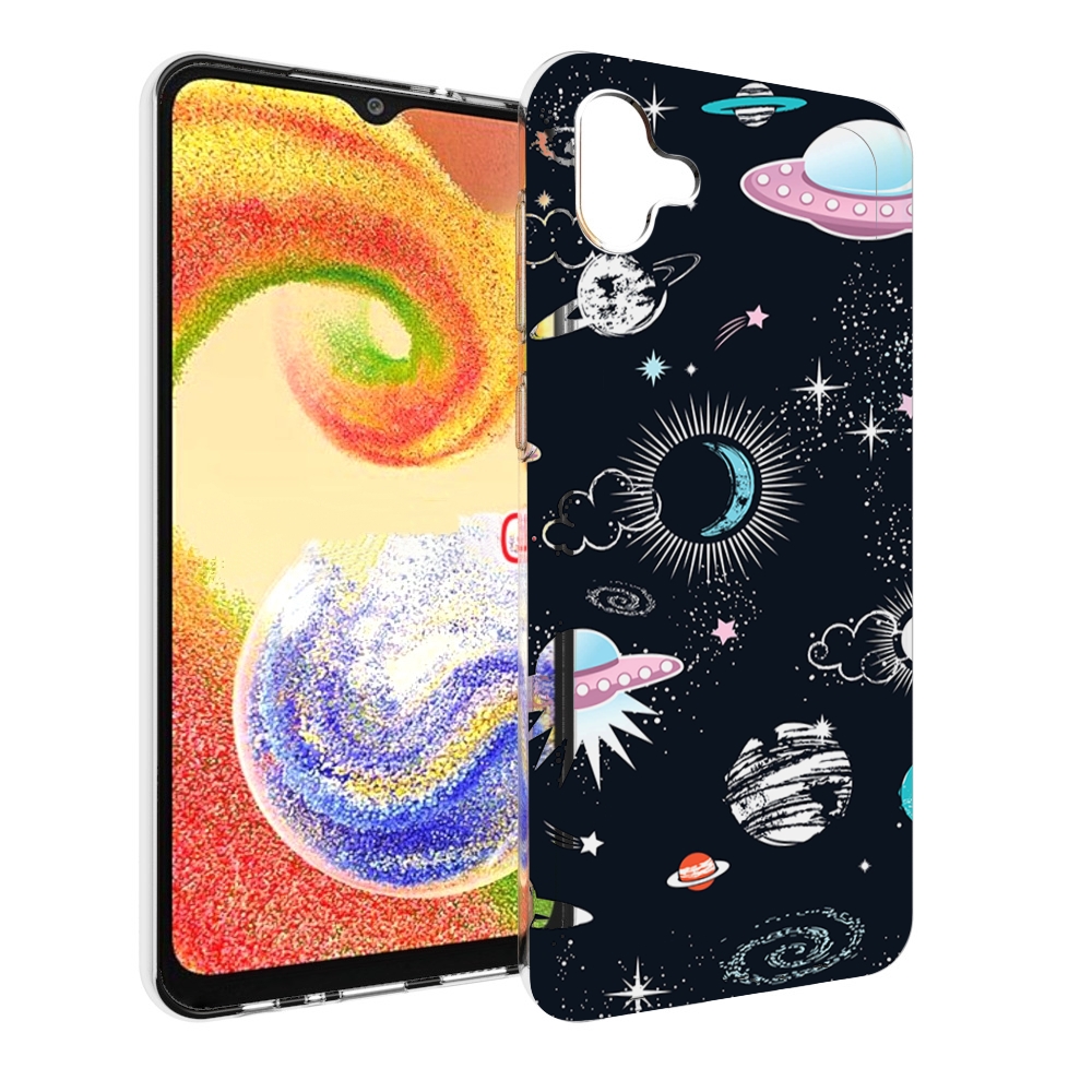 

Чехол MyPads космос-мини-картинки для Samsung Galaxy A04, Прозрачный, Tocco