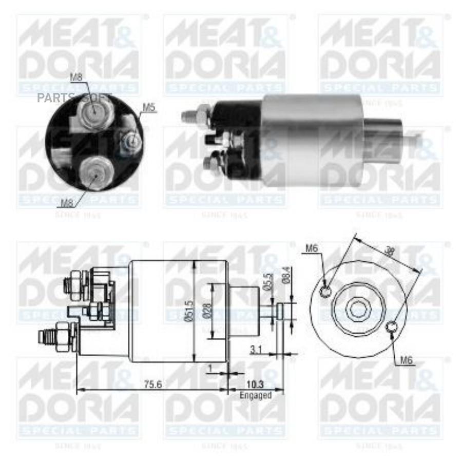 

MEAT DORIA 46263 Втягивающее реле стартера