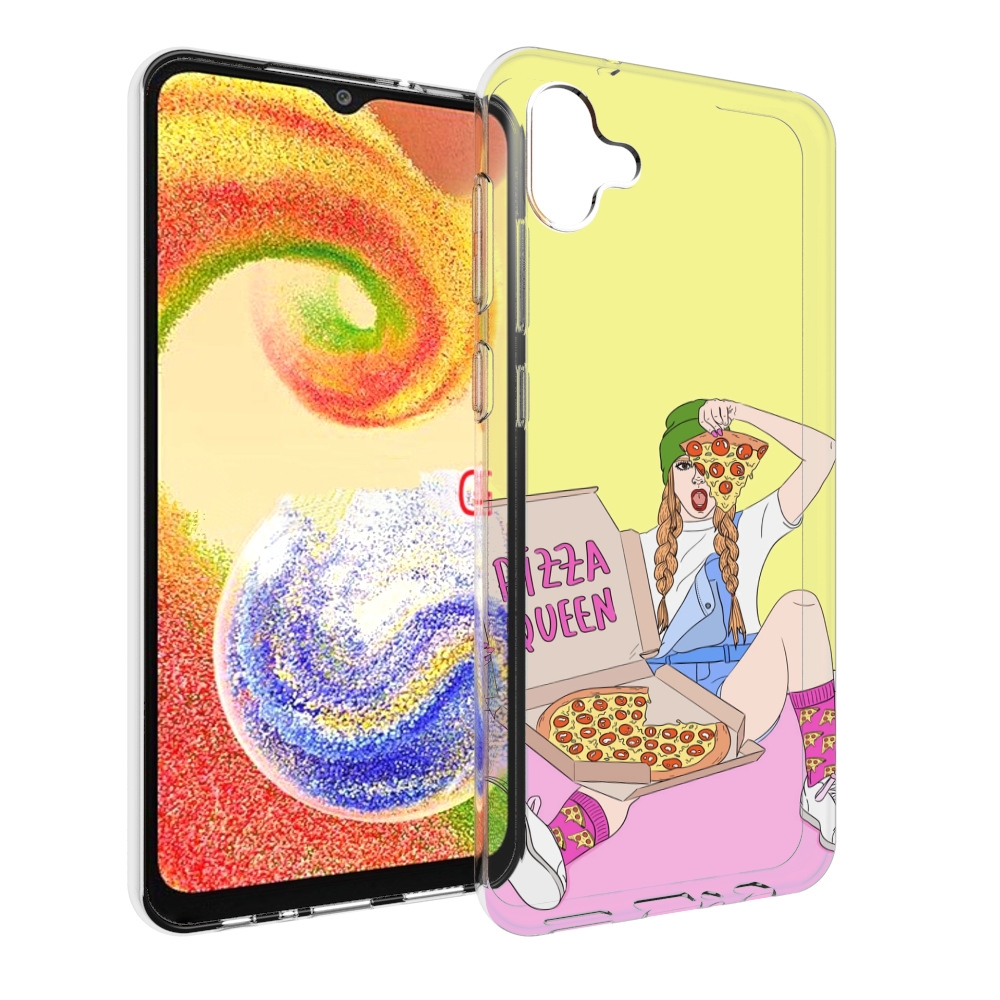 Чехол MyPads королева-пиццы женский для Samsung Galaxy A04