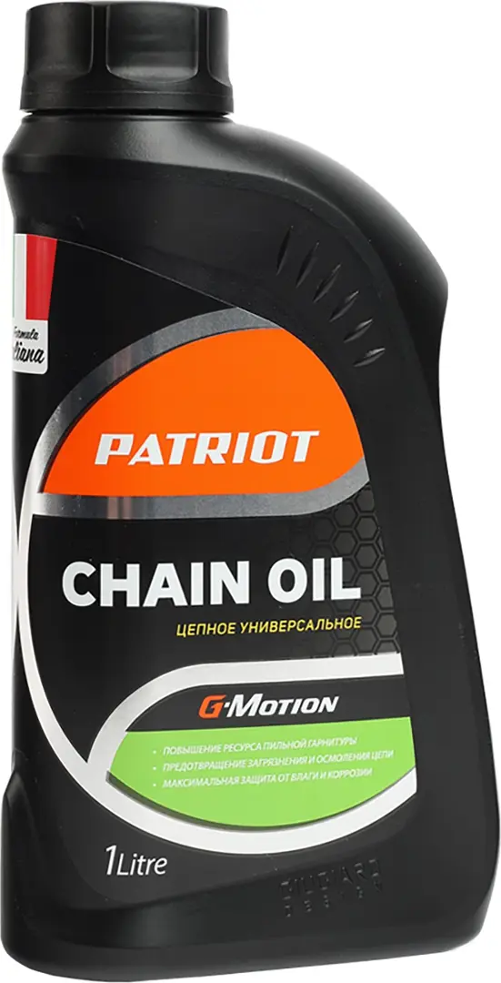 Масло для цепи Patriot G-Motion Chain Oil минеральное 1 л масло моторное 4т patriot g motion hd тerra sae 30 минеральное 1 л