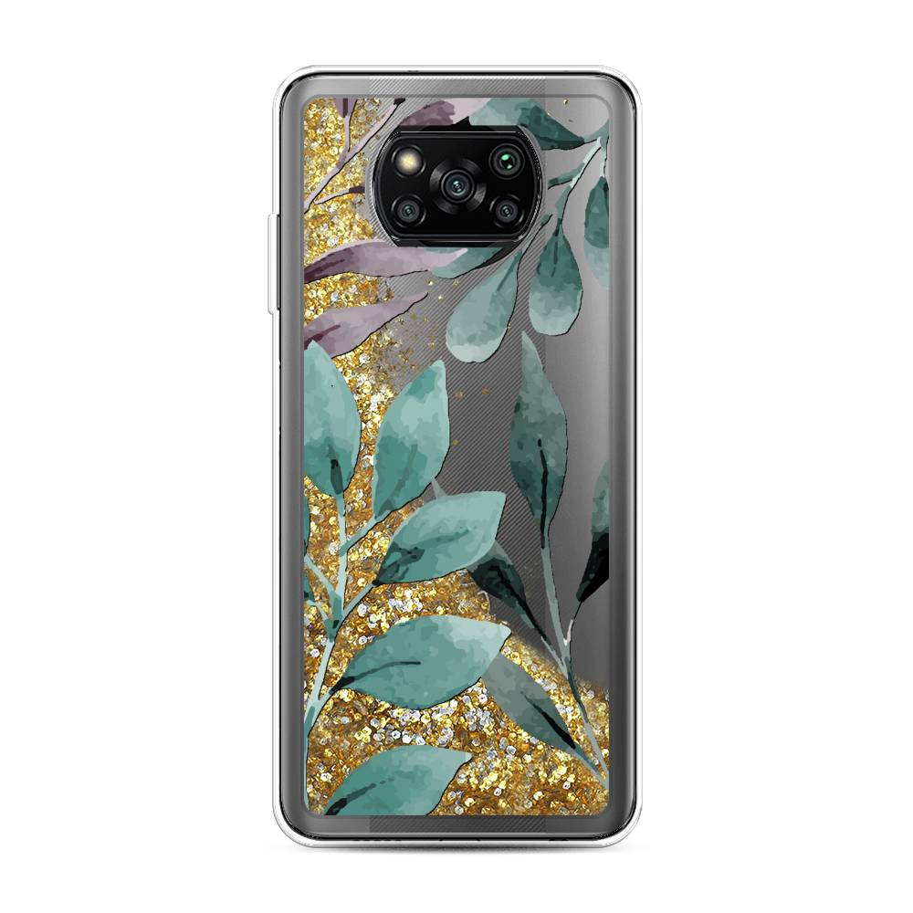 

Чехол Awog на Poco X3/X3 Pro "Листы цветов", 310690-1