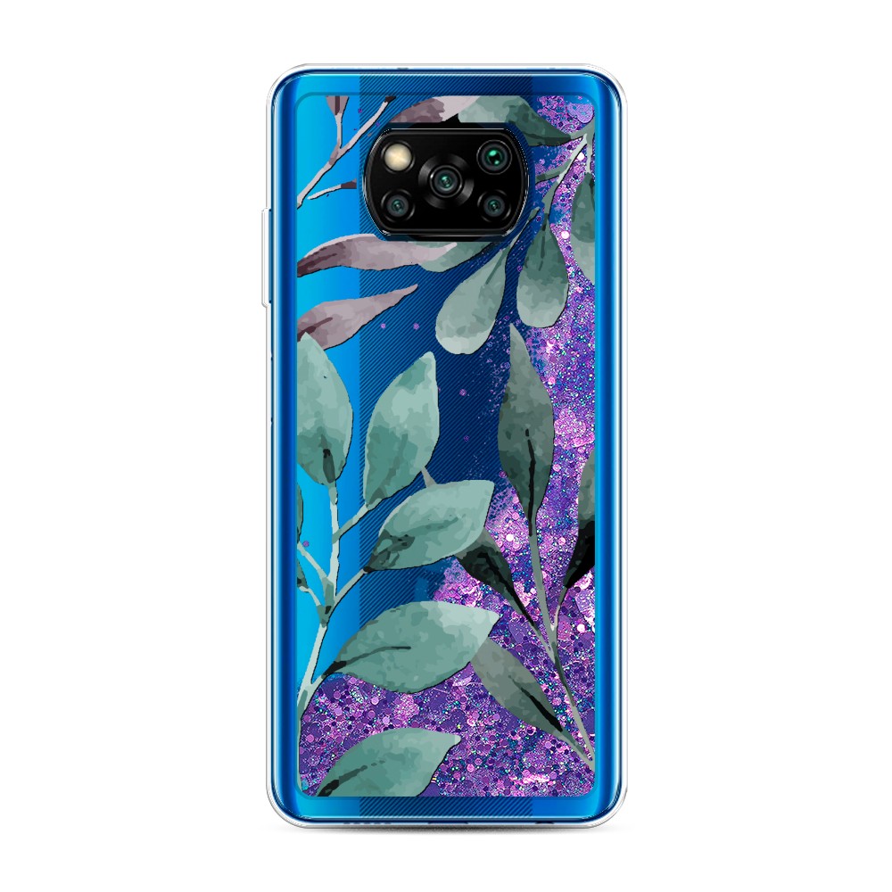 

Чехол Awog на Poco X3/X3 Pro "Листы цветов", Разноцветный, 39292-1