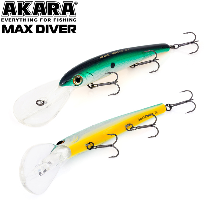 

Воблер Akara Max Diver 120 F MD-120-A28, Зеленый, Max Diver 120 F