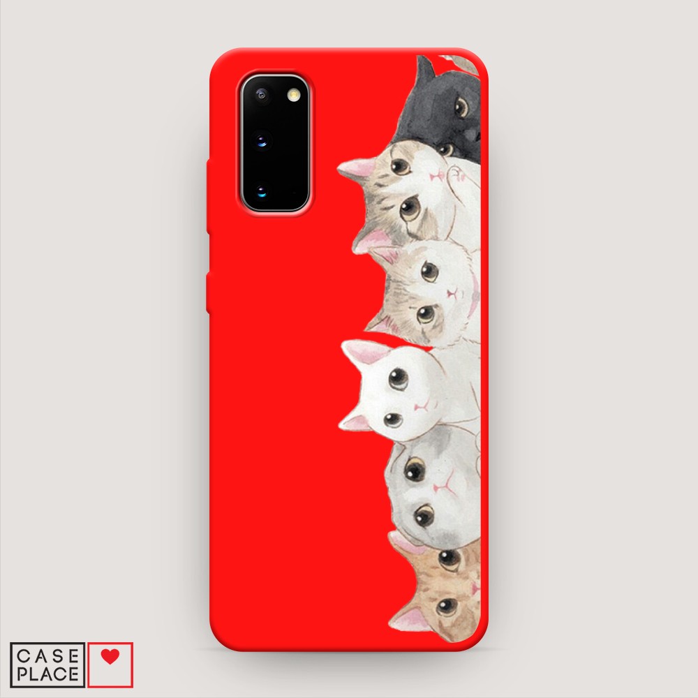 

Матовый силиконовый чехол "Котики" на Samsung Galaxy S20, Котики