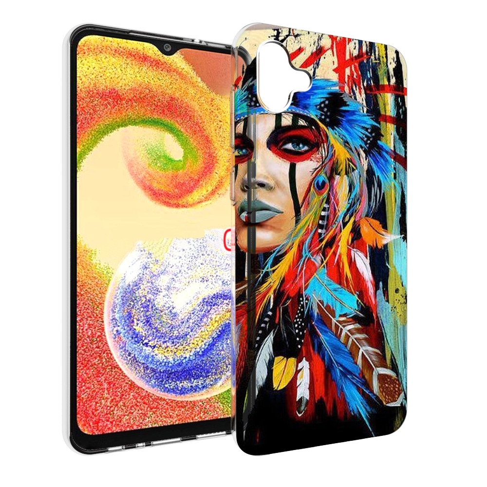

Чехол MyPads индеец расписной для Samsung Galaxy A04, Прозрачный, Tocco