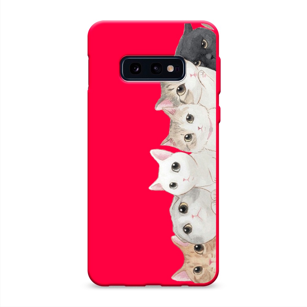

Матовый силиконовый чехол "Котики" на Samsung Galaxy S10E, Котики