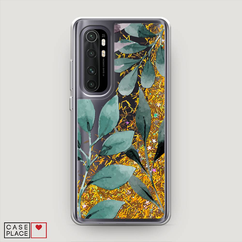 

Чехол Awog на Xiaomi Mi Note 10 Lite "Листы цветов", Разноцветный, 38490-1