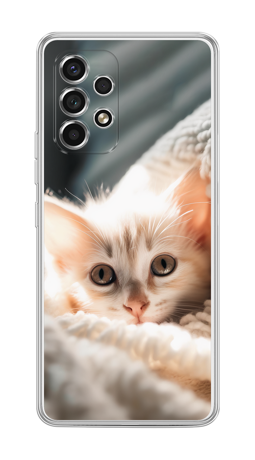 

Чехол на Samsung Galaxy A53 5G "Белый шкодливый котенок", Серый;белый;бежевый;оранжевый, 2104550-1