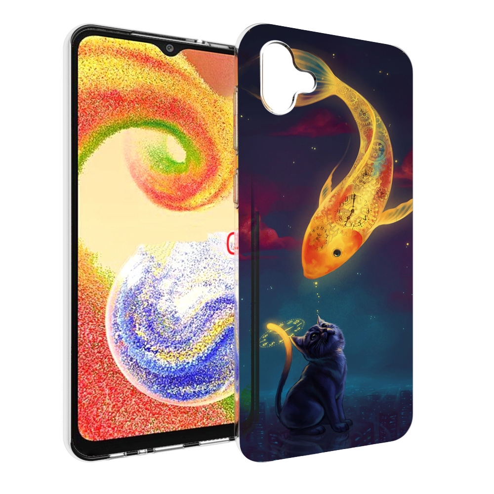

Чехол MyPads золотая-рыбка-часовая для Samsung Galaxy A04, Прозрачный, Tocco