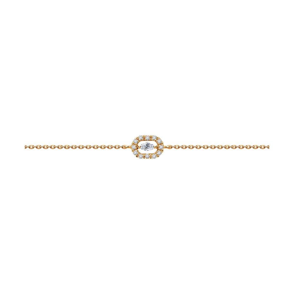 

Браслет из золота р.  SOKOLOV Diamonds 1050253, бриллиант, 1050253