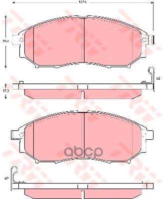 

Тормозные колодки TRW/Lucas передние для Nissan Pathfinder R51 2005- gdb3392, Колодки пер.NISSAN PATFINDER R51 05=>