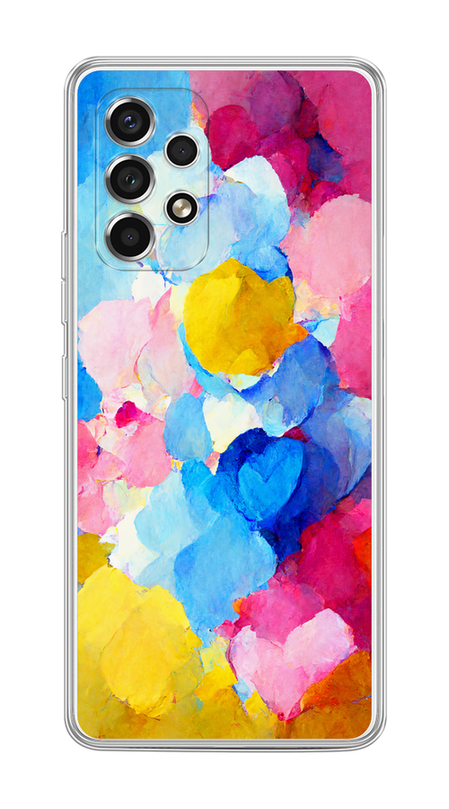 

Чехол на Samsung Galaxy A53 5G "Яркие пятна", Синий;голубой;желтый;розовый, 2104550-1