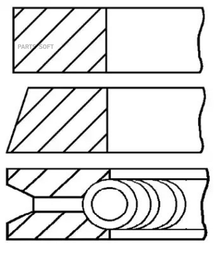 

08-336400-00_кольца поршневые! d75.8x1.5x1.75x3 STD (1)\ Renault Clio 89>