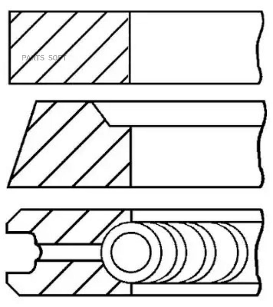 

08-283600-00_кольца поршневые d86x2x2x4 STD (1)\ Mazda 626/E2200 2.0D/2.2D R2/RF 82>