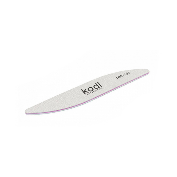 Пилка для ногтей в форме Бумеранг Kodi цвет:серый абразивность 100/100 (178/30/5)