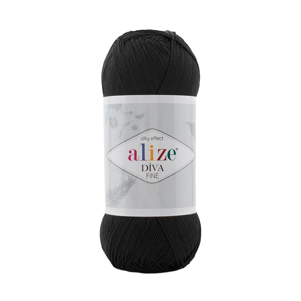 

Пряжа для вязания Alize Diva Fine 100г 600м 60 черный 5 мотков, 7737571