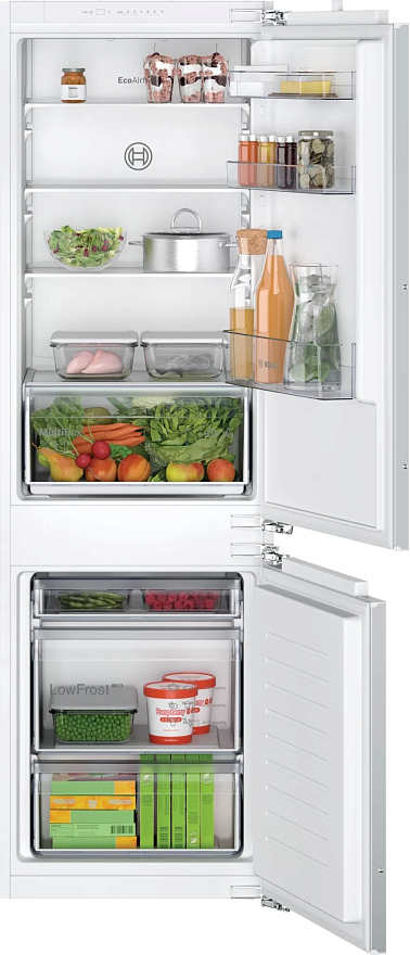 Встраиваемый холодильник Bosch KIV86NFF0 белый холодильник bosch