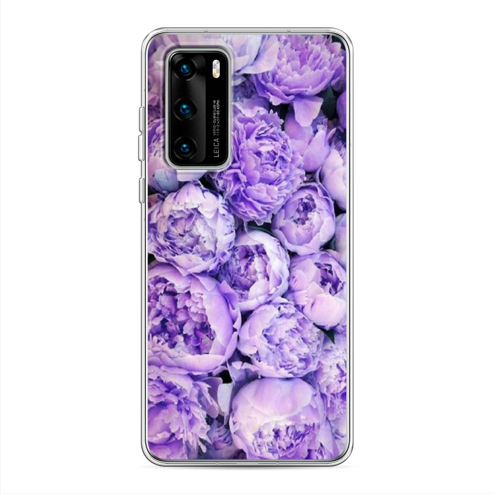

Чехол Awog на Huawei P40 "Пионы сиреневые", Фиолетовый;голубой, 610850-8