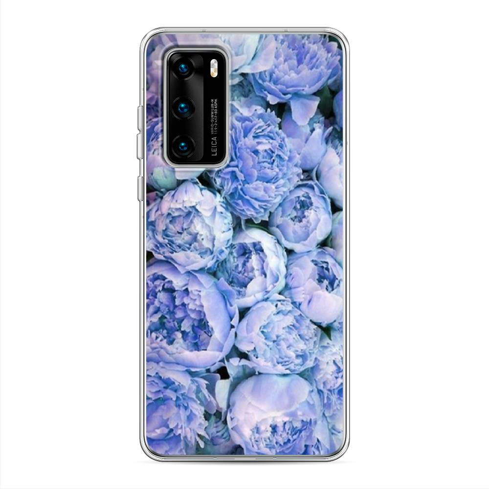 

Чехол Awog на Huawei P40 "Пионы голубые", Голубой, 610850-8