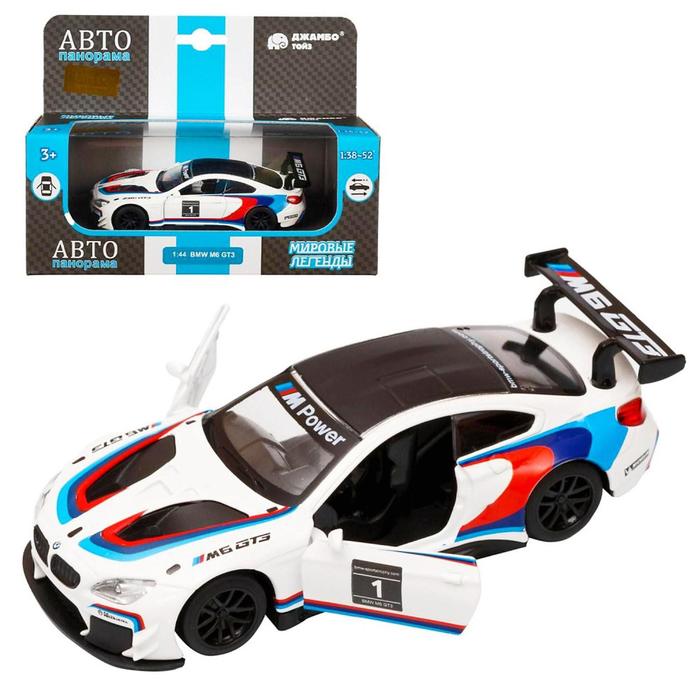 фото Машина металлическая bmw m6, 1:43, инерция, открываются двери, цвет белый автопанорама