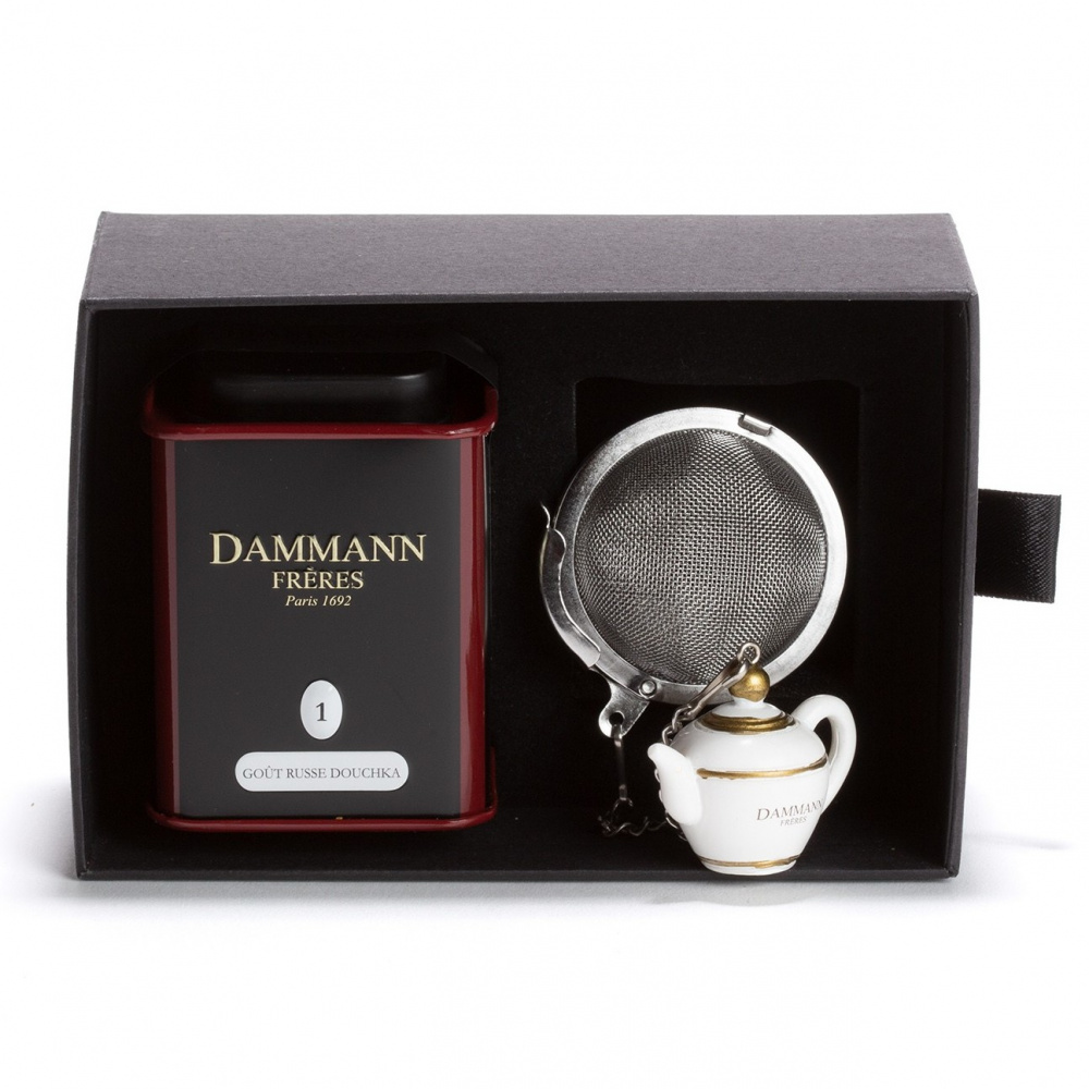 Подарочный набор Dammann Freres Coffret N1, чай черный с добавками 30 г, заварочный фильтр