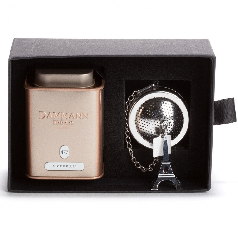 Подарочный набор Dammann Freres Coffret № 477, чай зеленый 30 гр, заварочный фильтр