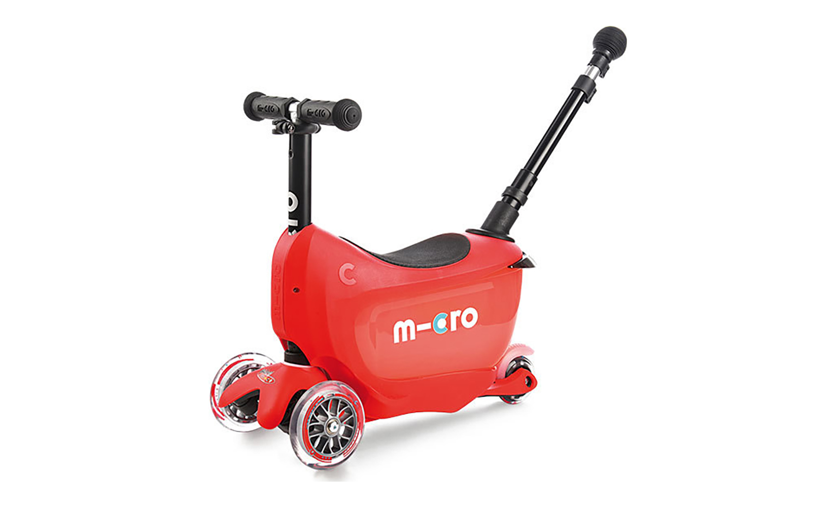 Детский самокат Micro Mini2Go Deluxe Plus (2021) красный