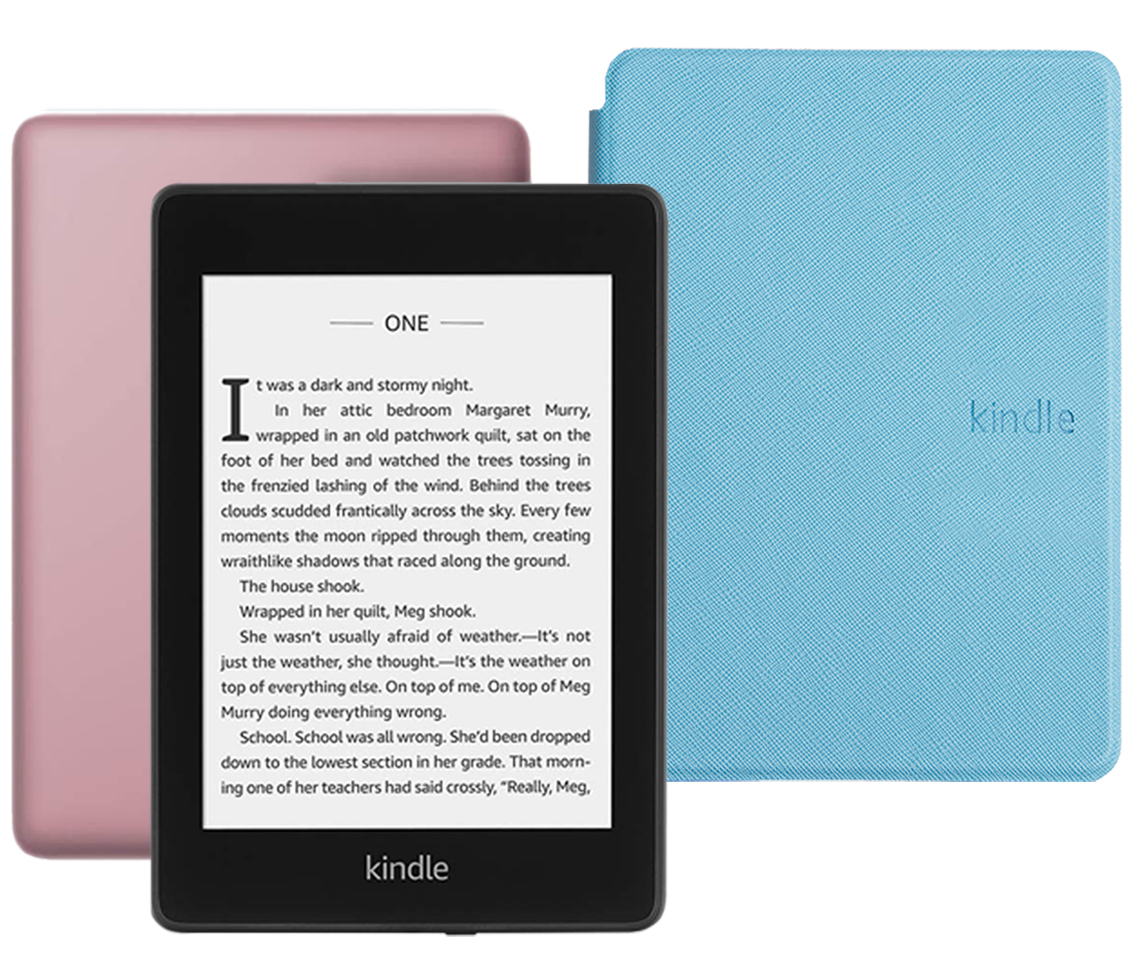 Amazon Kindle PaperWhite 2018 8Gb Special Offer Plum + обложка Light Blue