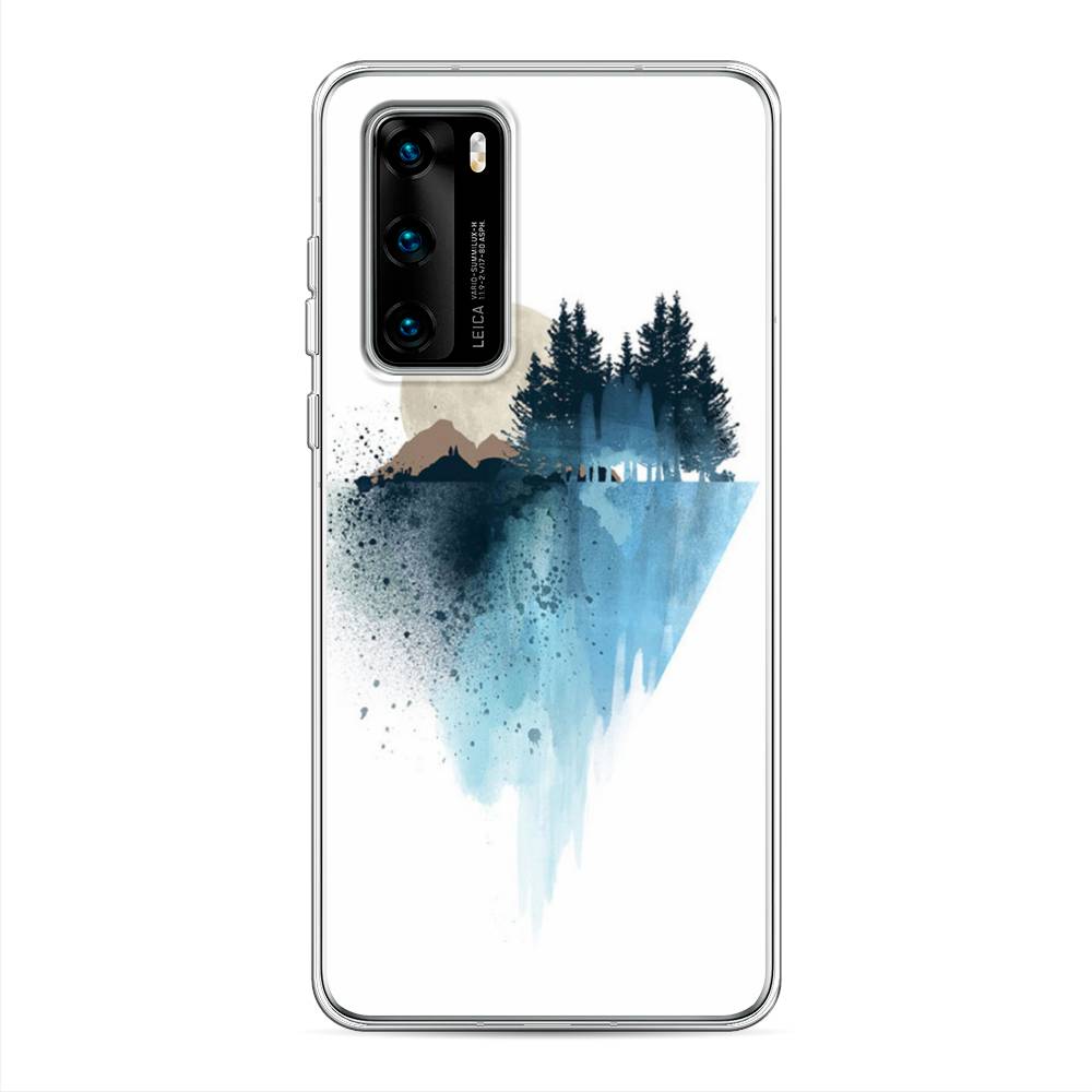

Чехол Awog на Huawei P40 "Горы 5", Голубой, 610850-4