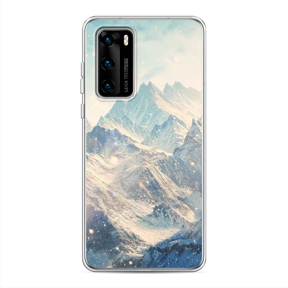 

Чехол Awog на Huawei P40 "Горы 4", Голубой, 610850-4