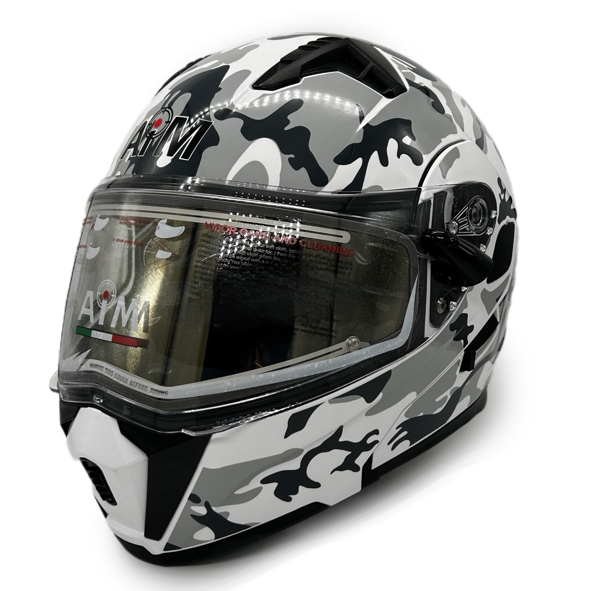 Шлем для снегохода AIM JK906 CAMOUFLAGE GLOSSY (ЭП)