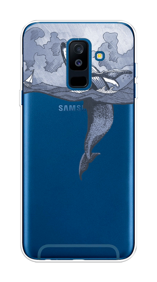 

Чехол Awog на Samsung Galaxy A6 + "Два измерения", Голубой;черный;прозрачный, 26050-7