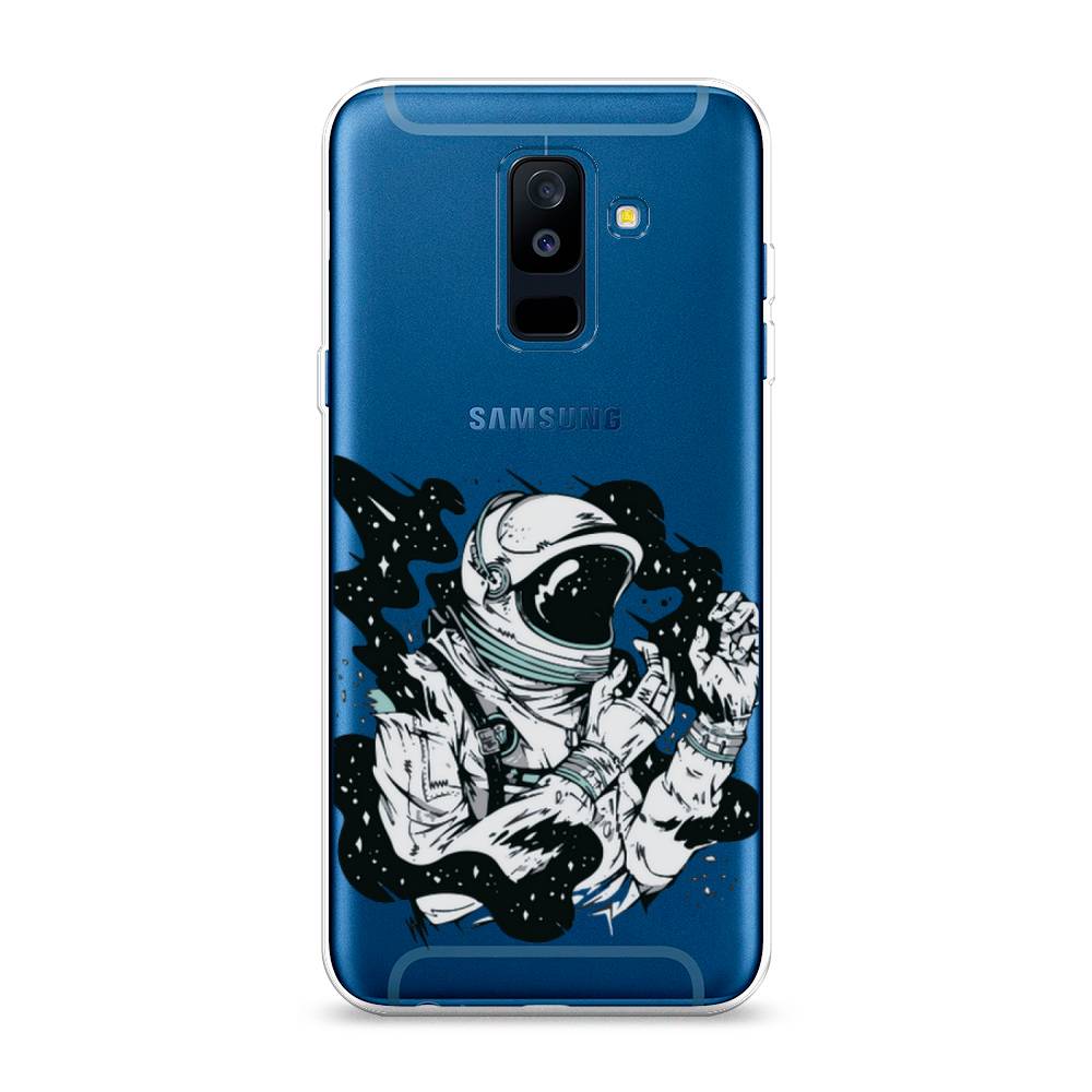 

Чехол Awog на Samsung Galaxy A6 + "Космонавт арт", Черный;белый;прозрачный, 26050-7