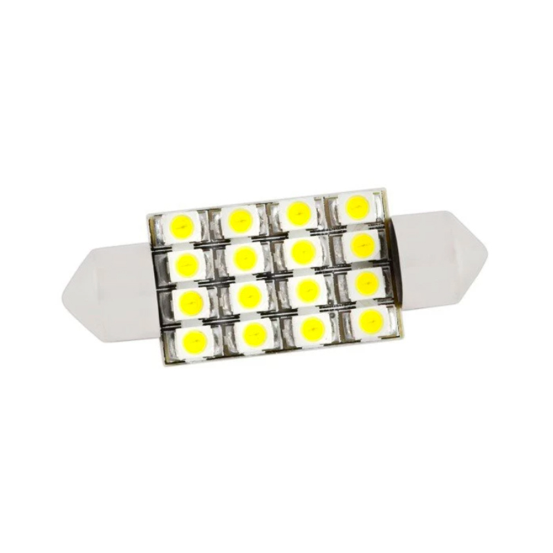 фото Лампа светодиодная c5w 12v "skyway" (t11, 16 smd, с цоколем 39 мм, 1-конт, белая)