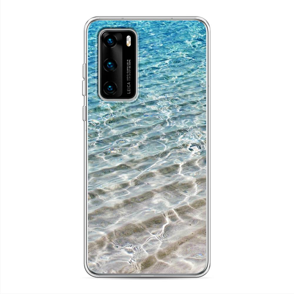 

Чехол Awog на Huawei P40 "Волны 10", Голубой, 610850-4