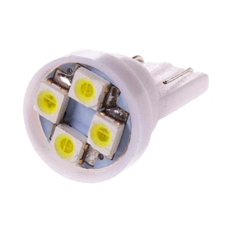 фото Лампа подсветки светодиодная w5w 24v "skyway" (4 smd, без цоколя. 1-конт., белая)