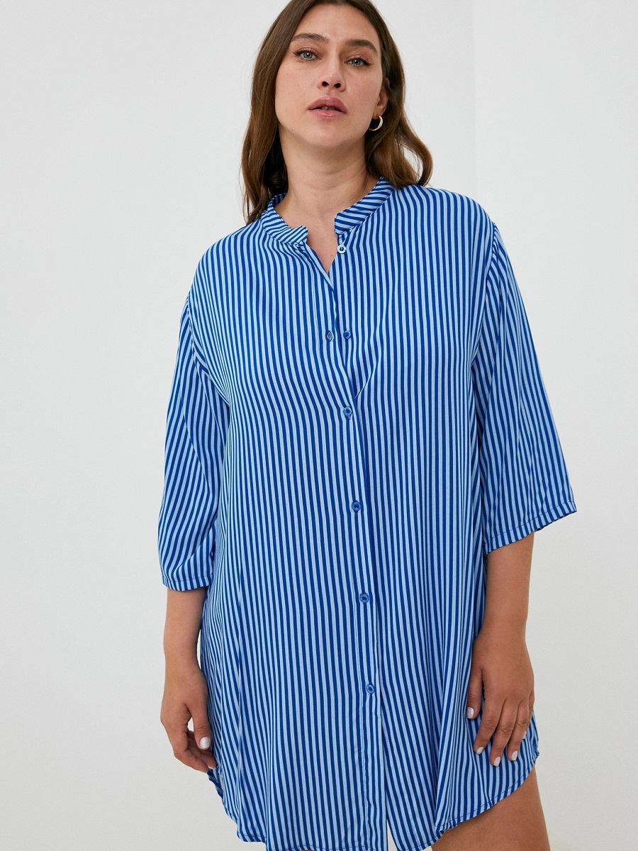 

Пляжная туника женская Rosedena Par23086 синяя 2XL, Синий, Par23086