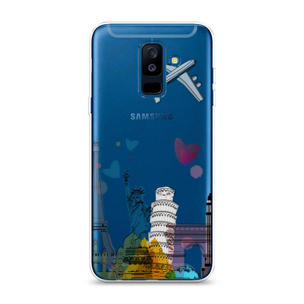 

Чехол Awog на Samsung Galaxy A6 + "Самолет путешествий", Желтый, 26050-10