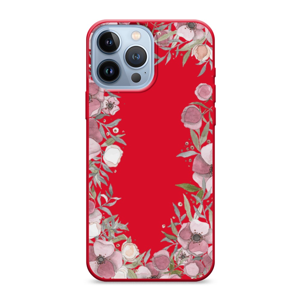 

Чехол Awog на Apple iPhone 13 Pro Max / Айфон 13 Pro Max "Розовая цветочная рамка", Разноцветный, 14453-1