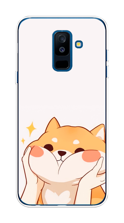 

Чехол Awog на Samsung Galaxy A6 + "Сладкий песик", Оранжевый, 26050-1