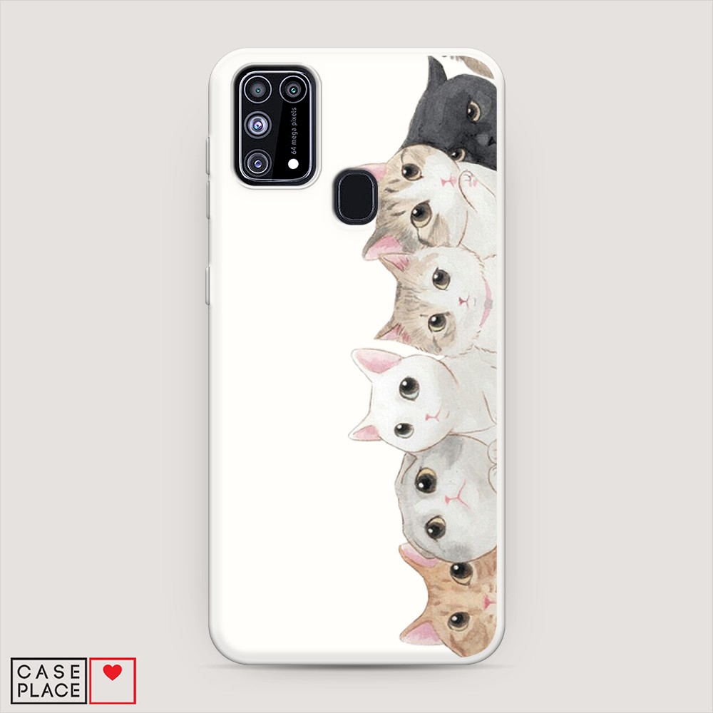 

Матовый силиконовый чехол "Котики" на Samsung Galaxy M31, Котики
