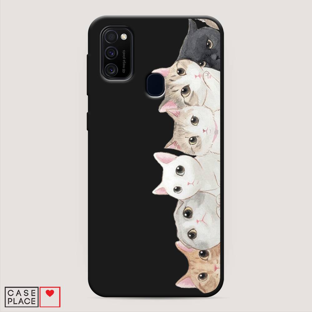 

Матовый силиконовый чехол "Котики" на Samsung Galaxy M30s, Котики
