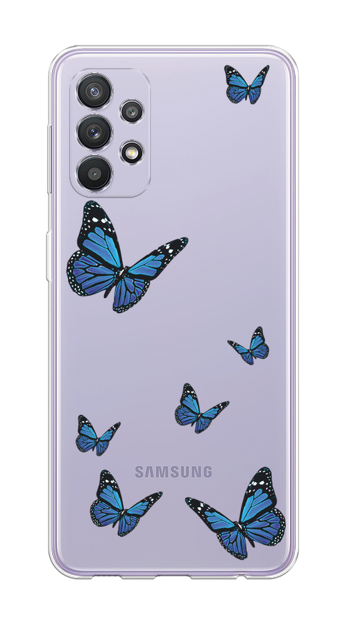 

Чехол на Samsung Galaxy A32 "Blue butterflies", Синий;черный, 2102050-1