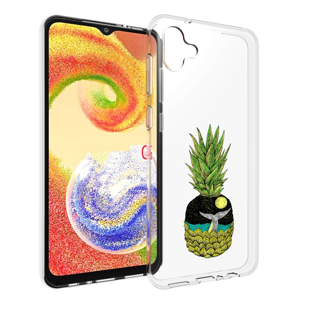 

Чехол MyPads ананас с китом для Samsung Galaxy A04, Прозрачный, Tocco