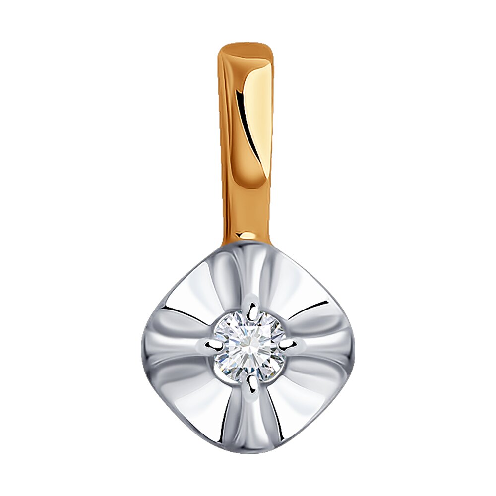 Кулон из красного золота SOKOLOV Diamonds 1030928, бриллиант