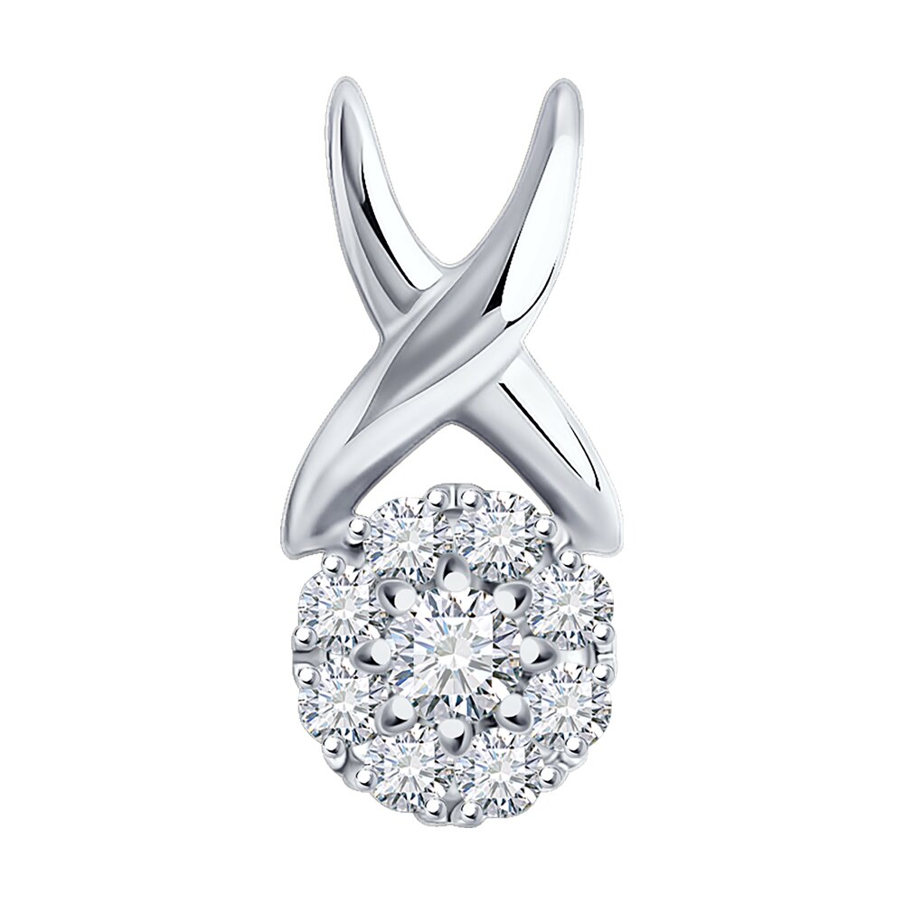 

Кулон из белого золота SOKOLOV Diamonds 1030923-3, бриллиант, 1030923-3